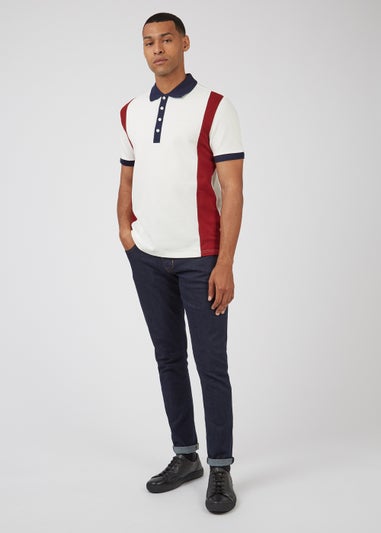 Ben Sherman White Vintage Sports Polo Shirt