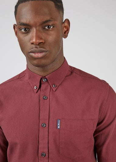 Ben Sherman Wine Organic Cotton Regular Fit Oxford Shirt