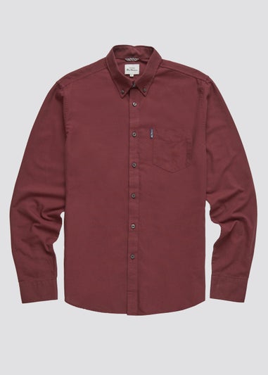 Ben Sherman Wine Organic Cotton Regular Fit Oxford Shirt