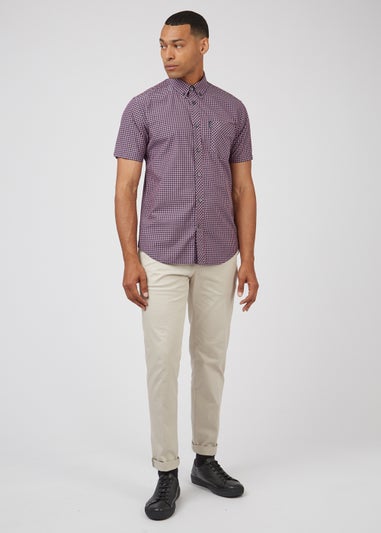 Ben Sherman Violet Gingham Regular Fit Shirt