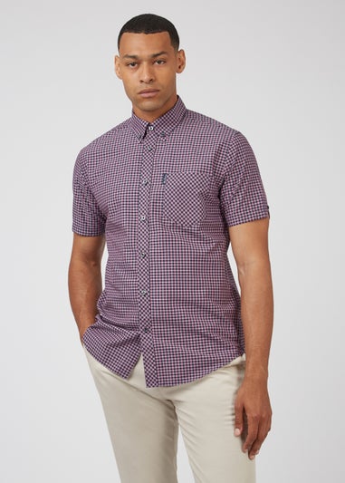 Ben Sherman Violet Gingham Regular Fit Shirt