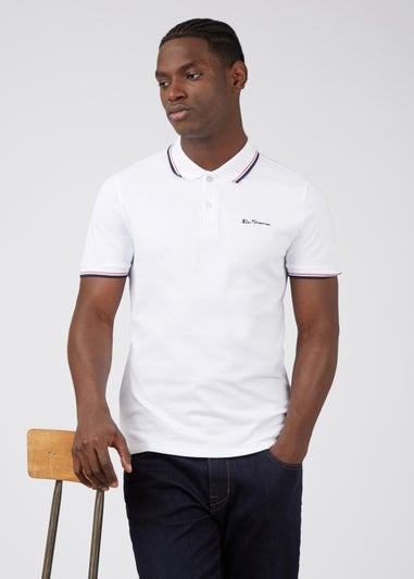 Ben Sherman White Signature Polo Shirt