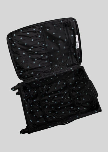 IT Luggage Black Soft Shell Suitcase