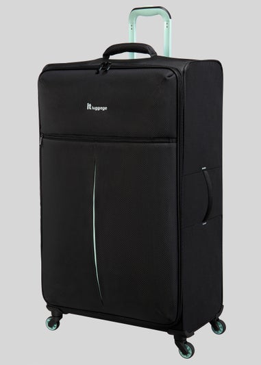 IT Luggage Black Soft Shell Suitcase