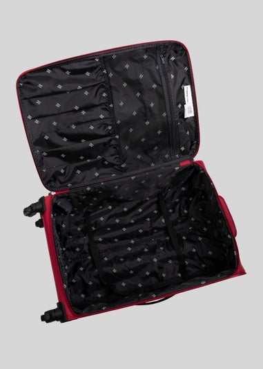 It Luggage Red Soft Shell Suitcase