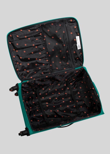 IT Luggage Green Soft Shell Suitcase