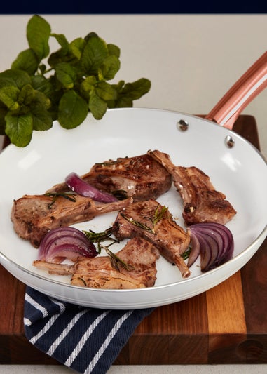 Tower 2 Piece White Frying Pan (24cm/28cm)