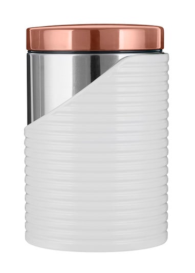 Tower Set of 3 White Canisters (12cm x 12cm x 17cm)
