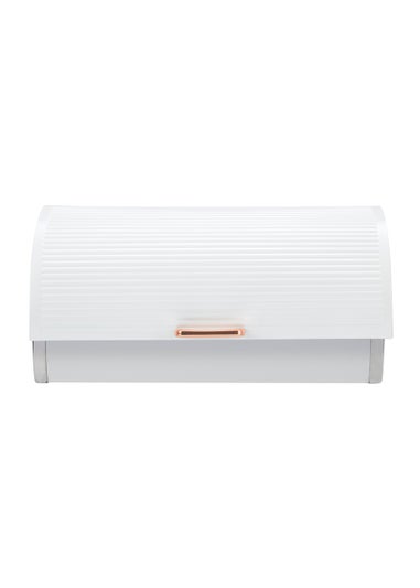 Tower White Roll Top Bread Bin (19cm x 38cm x 27cm)