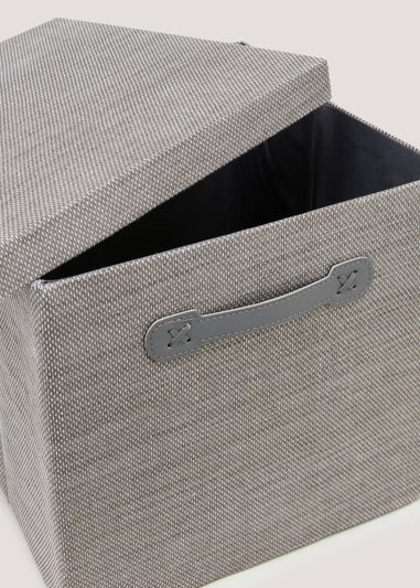 Grey Foldable Storage Box (33cm x 33cm x 31cm)