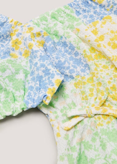 Girls Multicolour Floral Patchwork Dress (4-13yrs)