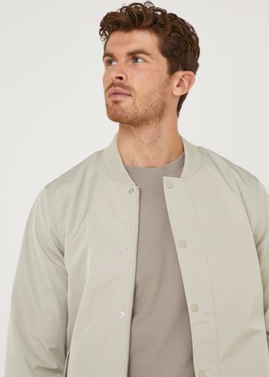 Light Grey Lightweight Bomber Jacket