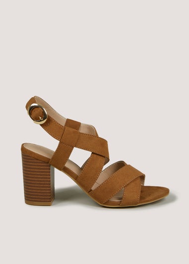 Et Vous Tan Stacked Heels