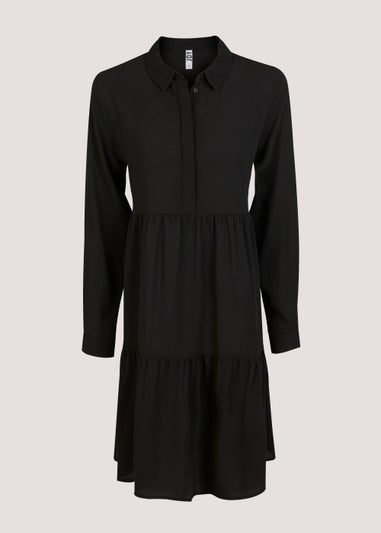 JDY Piper Black Long Sleeve Shirt Dress