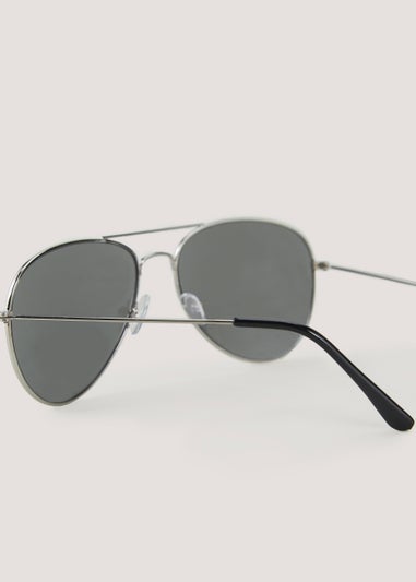 Silver Aviator Sunglasses