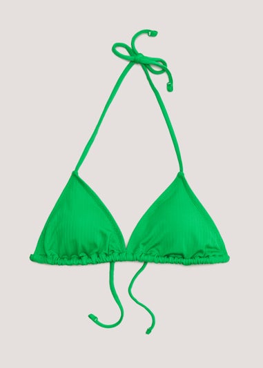 Green Triangle Bikini Top