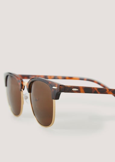 Brown Tortoise Retro Sunglasses