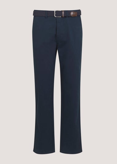 Lincoln Navy Belted Chinos