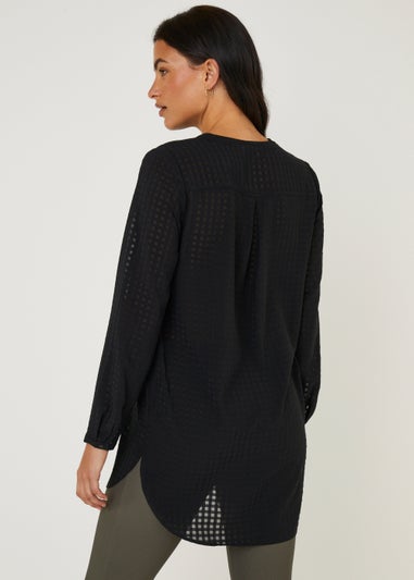 Black Longline Blouse