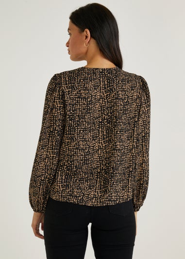 Black Spot Print Blouse