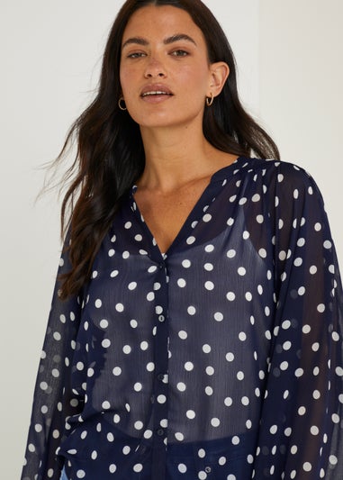 Navy Spot Shirt