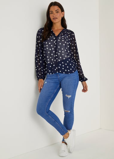 Navy Spot Shirt