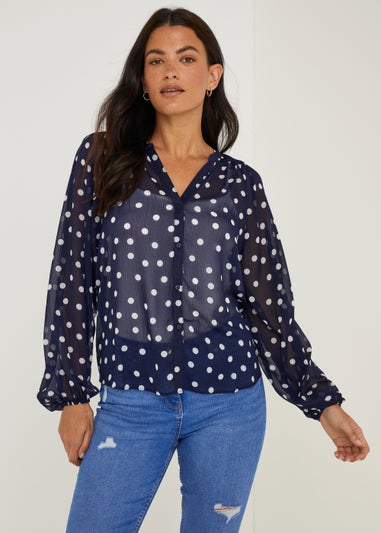 Navy Spot Shirt