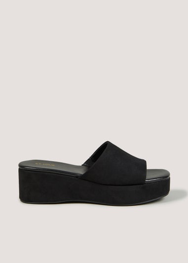 Et Vous Black Flatforms