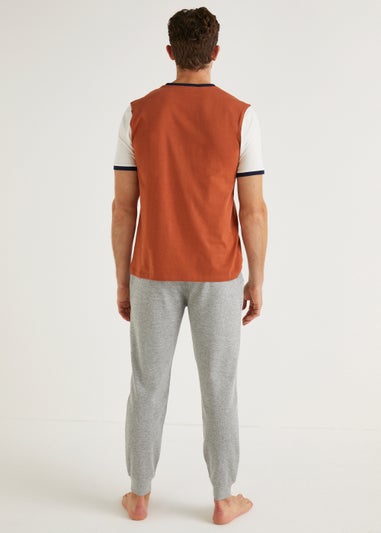 Orange Waffle Pyjama Set