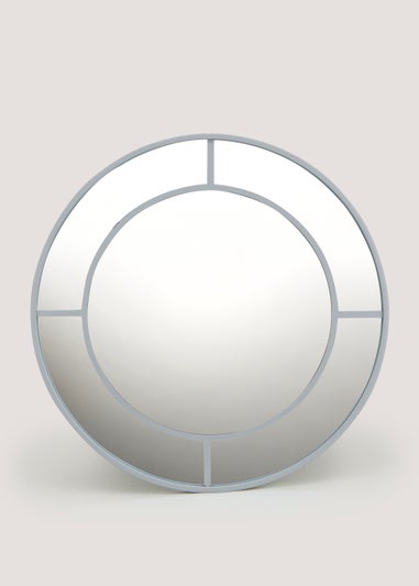 Circle Mirror with Grey Panes (60cm x 60cm)