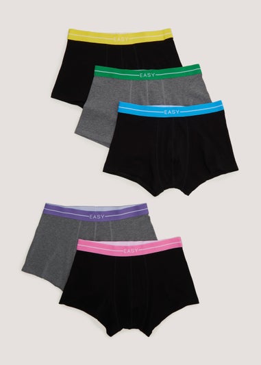 5 Pack Black & Grey Hipsters