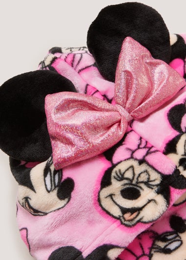 Girls Pink Disney Minnie Mouse Snuggle Hoodie (4-13yrs)