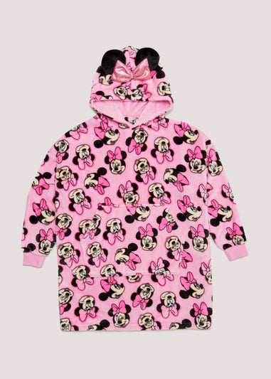 Girls Pink Disney Minnie Mouse Snuggle Hoodie (4-13yrs)