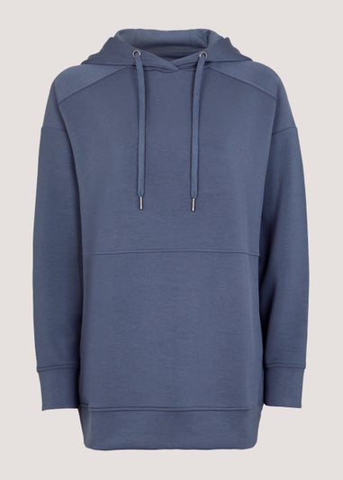 Souluxe Blue Modal Longline Hoodie
