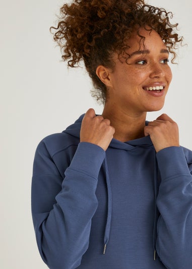 Souluxe Blue Modal Longline Hoodie