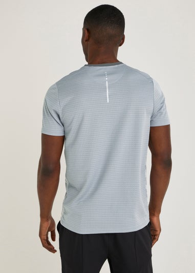 Souluxe Grey Jacquard Camo Sports T-Shirt