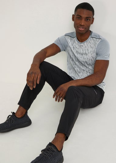 Souluxe Grey Jacquard Camo Sports T-Shirt