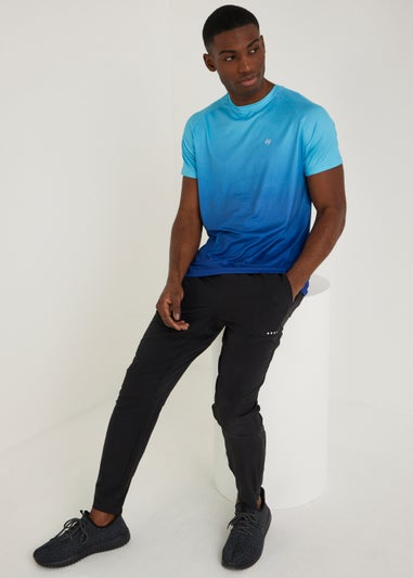 Souluxe Blue Ombre Print Sports T-Shirt