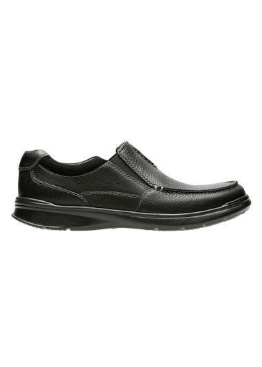 Clarks Black Cotrell Oily Leather Shoes