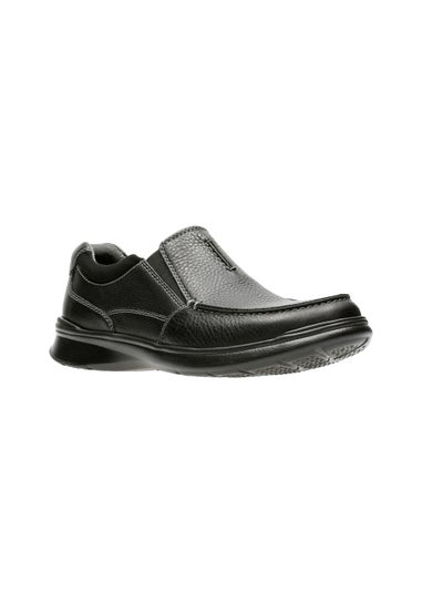 Clarks Black Cotrell Oily Leather Shoes