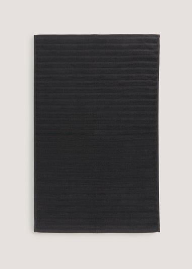 Grey Ribbed Bath Mat (50cm x 80cm)