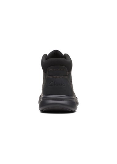 Clarks Black Bradley Mid Tumbled Leather Boots