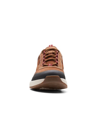 Clarks Dark Tan WellmanWalk GP Leather Walking Shoes