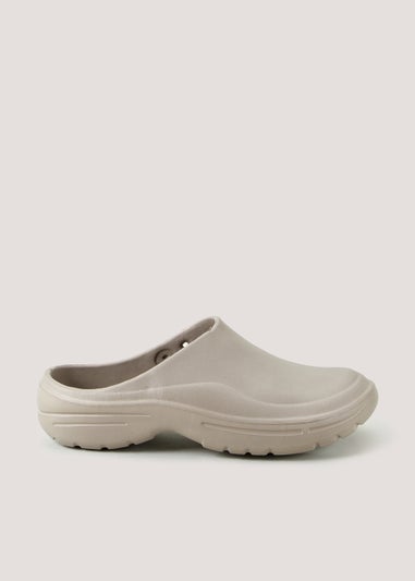 Khaki Rubber Clogs - Matalan