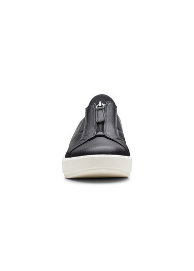 Clarks Black Layton Rae Leather Sneakers