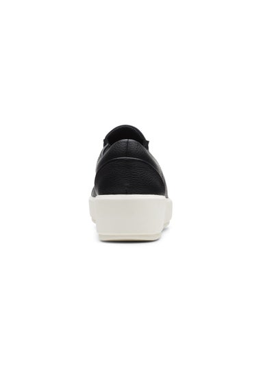 Clarks Black Layton Rae Leather Sneakers