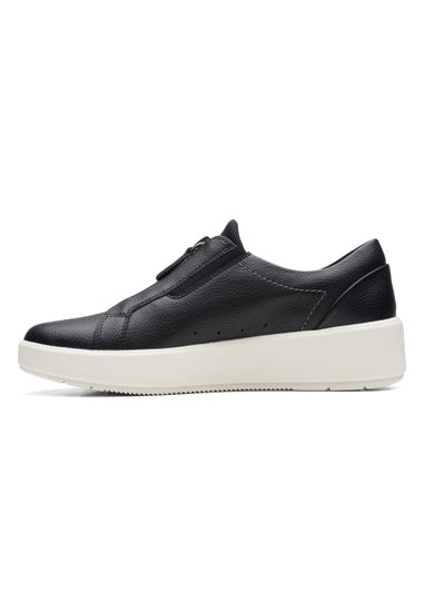 Clarks Black Layton Rae Leather Sneakers