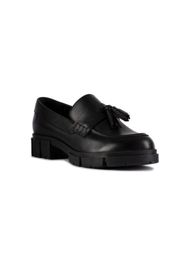 Clarks Black Teala Leather Loafers