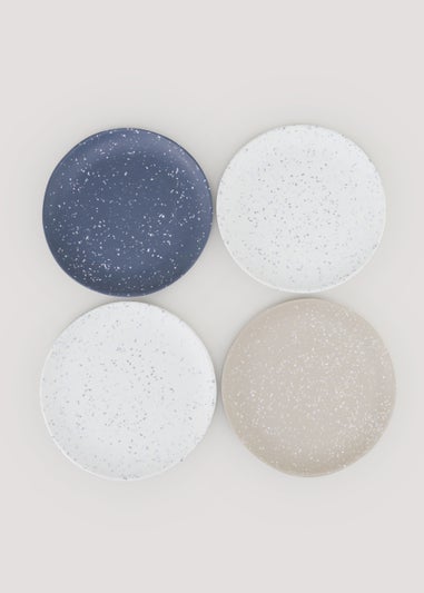 4 Pack Terrazzo Melamine Outdoor Plates (26cm x 26cm x 2cm)