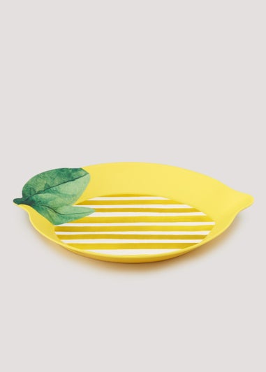 Yellow Lemon Outdoor Salad Bowl (36cm x 26cm x 5cm)
